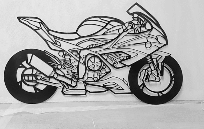 Sport Motorcycle Metal Wall Art