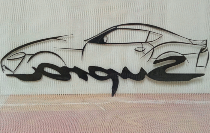 Abstract Car Metal Wall Art
