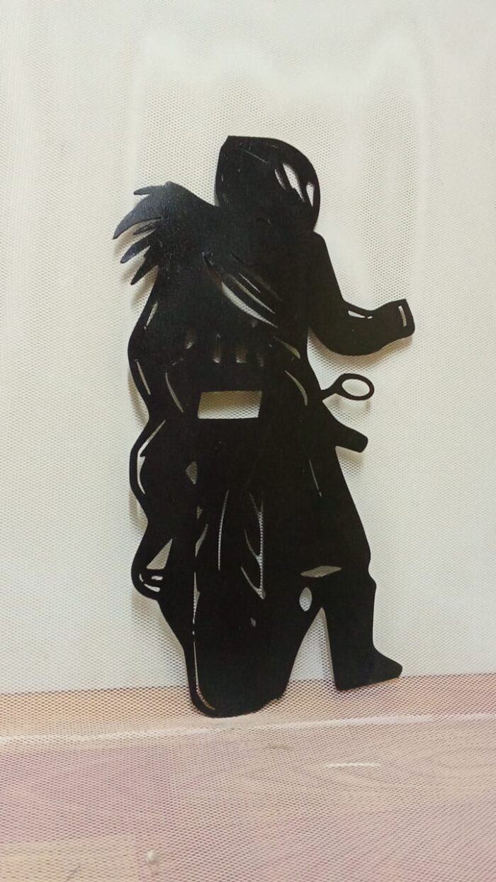Person on Bike Metal Wall Art